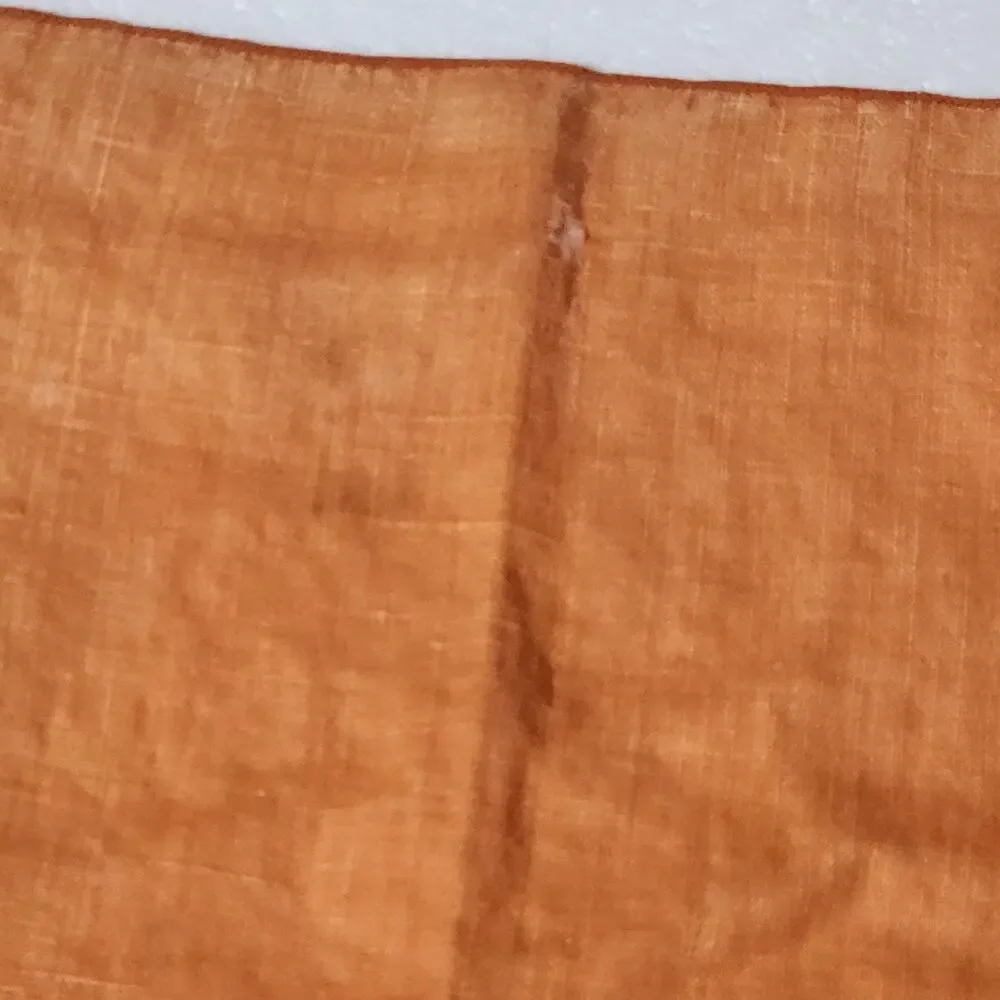Vintage Orange Linen Cloth Napkins Set Of 4 Dining Table Kitchen Boho Colorful